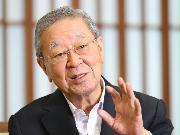 経団連の中西宏明会長（萩原悠久人撮影）