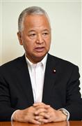 インタビューに答える自民党の甘利明税調会長＝６月３日、東京・永田町（酒巻俊介撮影）