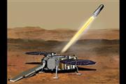 火星軌道上へサンプルを打ち上げるNASAの探査機のイメージ図（NASA / JPL-Caltech）