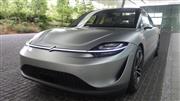 ソニーの試作ＥＶ「ＶＩＳＩＯＮ－Ｓ」＝東京都港区の同社本社