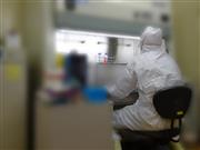 新型コロナウイルスの減少が確認されたプラズマクラスター技術の実証実験の様子（シャープ提供、画像の一部を加工）