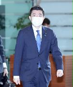 野上浩太郎農水相＝２９日午前、首相官邸（春名中撮影）