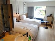 客室数は８７で、ツインとキングの２タイプ。シンプルな造りだ