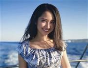 中東系航空会社で乗務する海老原しおりさん。お気に入りの路線は羽田線。提供：本人