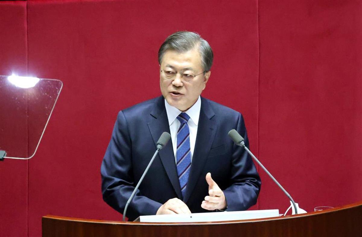 韓国も50年に温室ガスゼロ　文在寅大統領、国会演説で表明