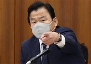 衆院国交委員会で立憲民主党・枝野幸男代表の質問に答弁する赤羽一嘉国交相＝２３日午前、国会・衆院第１８委員室（春名中撮影）