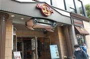 今月末に閉店する「ハードロックカフェ大阪」＝１８日、大阪市内