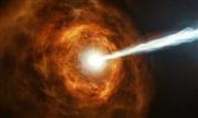ガンマ線バーストのイメージ図（NASA, ESA and M. Kornmesser）