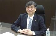 インタビューに応じた日本弁理士会の清水善広会長＝東京都千代田区