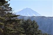 アミューズの新たなオフィス近くから望む富士山＝山梨県富士河口湖町（渡辺浩撮影）