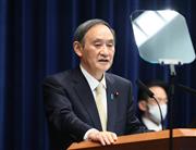 菅義偉首相＝２３日午後、首相官邸（春名中撮影）