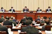 中国の全人代常務委員会の会議＝２６日、北京の人民大会堂（新華社＝共同）