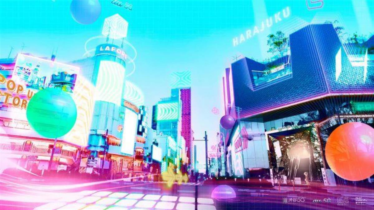 東京都渋谷区の神宮前交差点を立体的に再現した「バーチャル原宿」（ＫＤＤＩ提供）