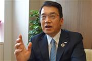 三井住友海上あいおい生命の加治資朗社長＝東京都中央区（西村利也撮影）