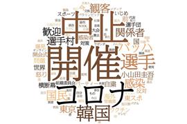 ７月１７日の五輪に関するツイートで出現頻度の多かった名詞