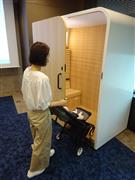 Ｔｒｉｍの設置型ベビーケアルーム「ｍａｍａｒｏ２」＝東京都新宿区（松村信仁撮影）