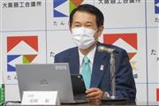会見する大阪商工会議所の尾崎裕会頭＝１７日、大阪市内（黒川信雄撮影）