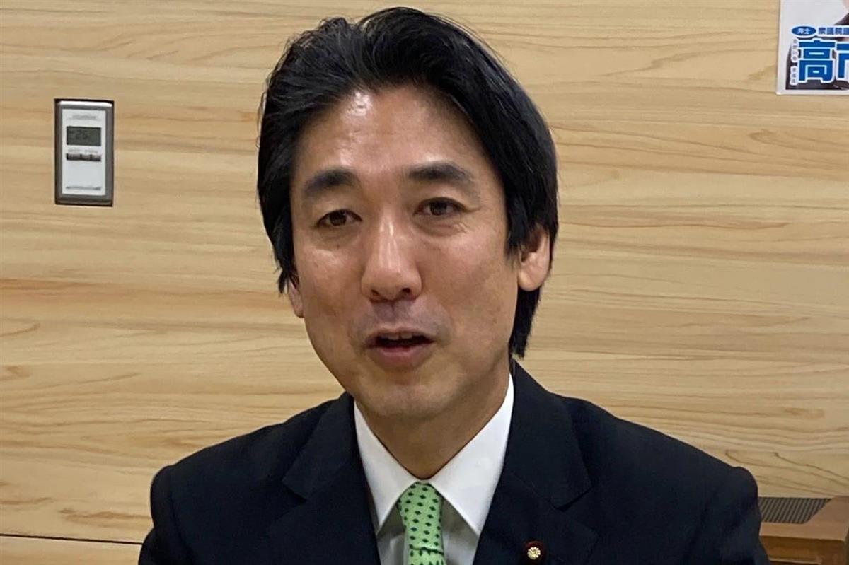 高市早苗候補の陣営で事務総長を務める城内実衆院議員＝２２日、国会内（児玉佳子撮影）