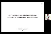 京セラ株式会社 経営推進本部 Sプロジェクト2課 責任者 谷美那子氏からの説明