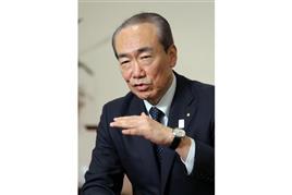 ロイヤルホテルの蔭山秀一社長＝2020年12月、大阪市北区