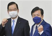 立憲民主党の枝野代表（右）と共産党の志位委員長＝９月、国会
