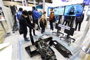 「第７回鉄道技術展　２０２１」の日本信号のブース＝２４日午前、千葉市美浜区の幕張メッセ（萩原悠久人撮影）