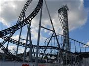 富士急ハイランドの主力コースター「高飛車」＝山梨県富士吉田市（平尾孝撮影）