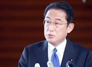 新型コロナウイルスの新たな変異株「オミクロン株」を巡る水際対策で、明日から外国人入国を禁止するなどを表明する岸田文雄首相＝２９日午後、首相官邸（矢島康弘撮影）