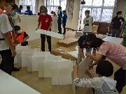 2021年8月に佐賀県大町町で実施した避難所体験会の様子